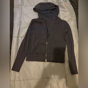 ATHLETA Women's Black Asymmetrical Zip-Up Hoodie Size S Small Athletic Casual